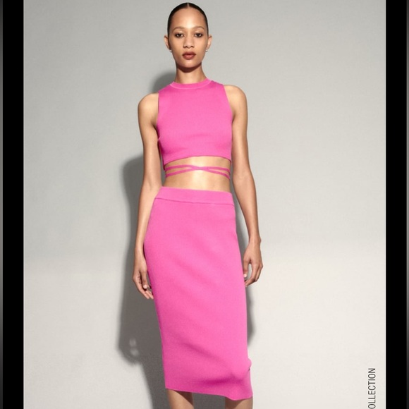 Zara Dresses & Skirts - Zara 2-piece Pink Top and Skirt set - size M